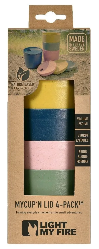 Light My Fire Mycup´N Lid Short 4-Pack Nature
