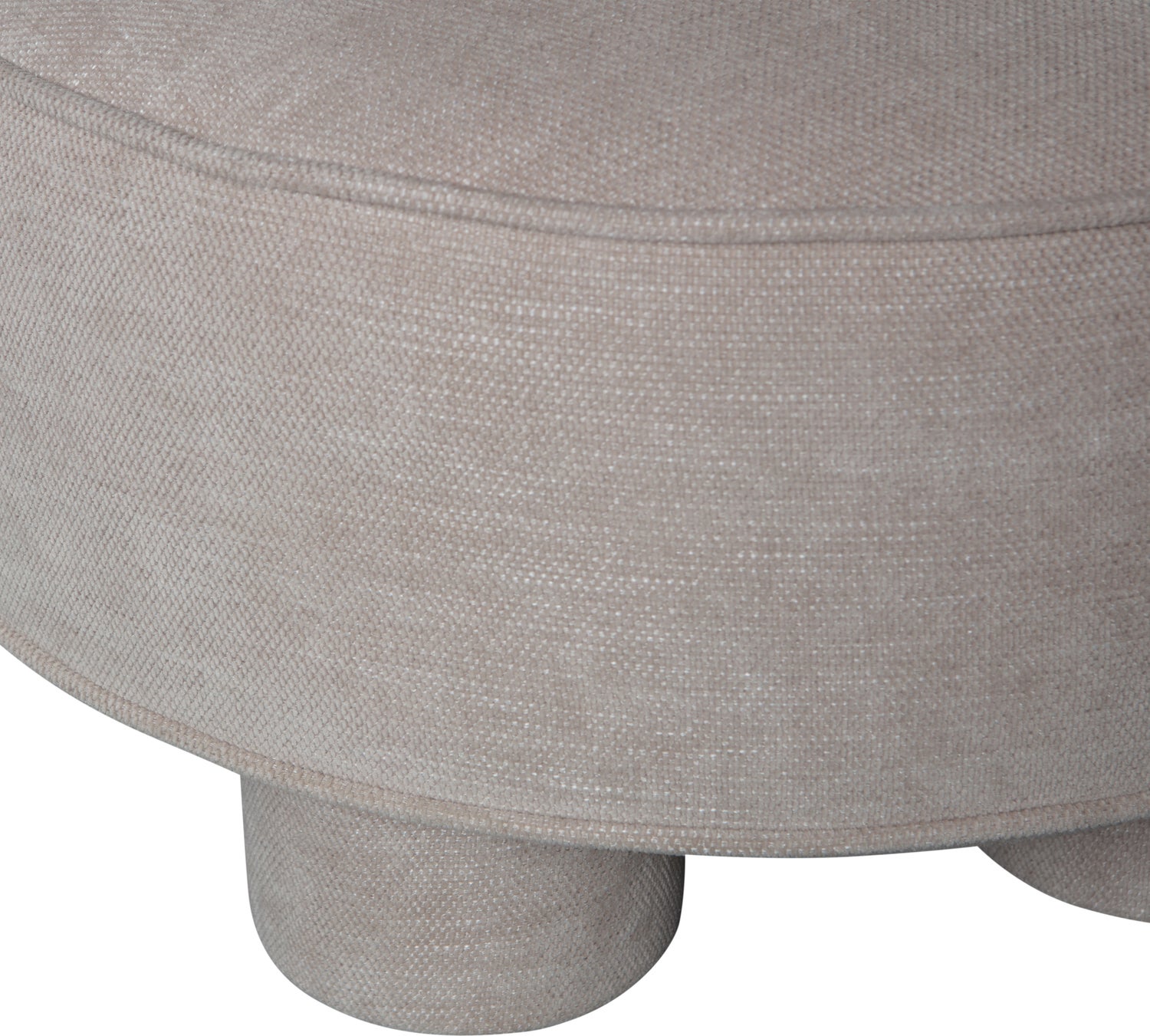 WOOOD poef Bodi taupe D 60 H 37 cm