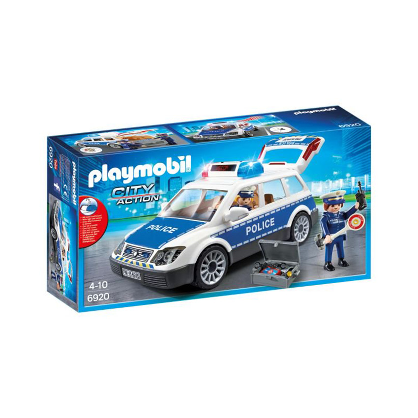Voiture de Policiers avec Gyrophare et Sirène