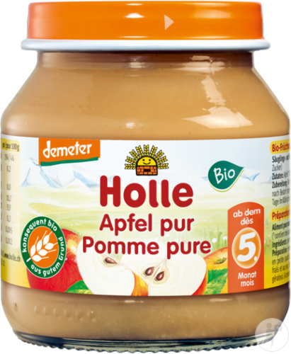 Holle Pomme Pure À Partir De 5 Mois Bio Pot 125g