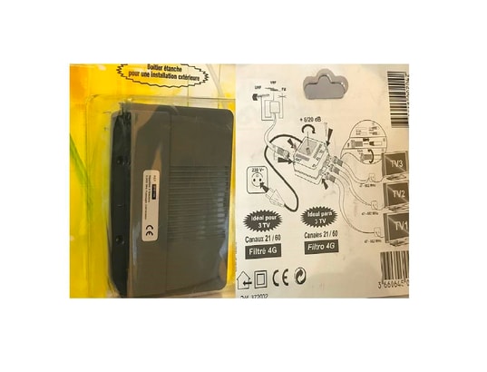 METRONIC - Amplificateur antenne Repartiteur exterrieur terrestre /satellite 4 sorties ref 3...