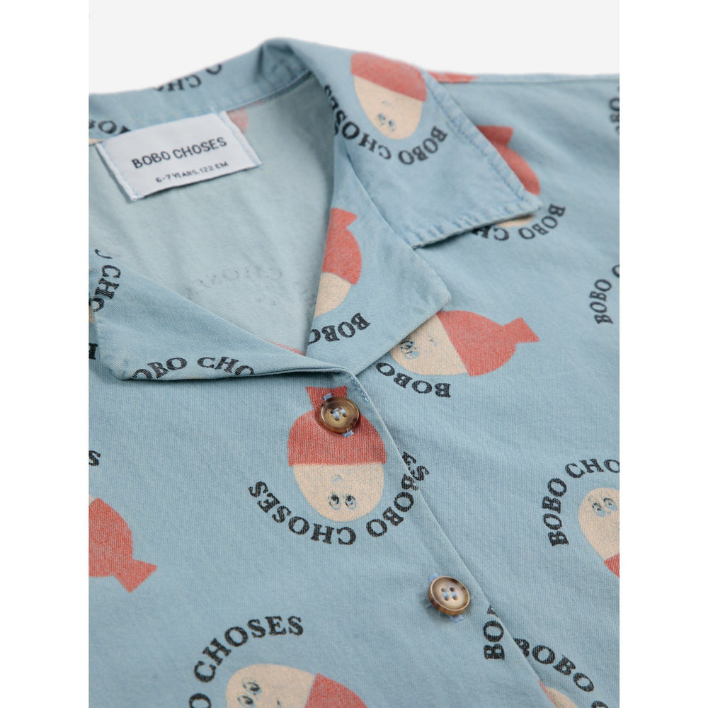 Køb Bobo Choses Lys Blue Morning Egg All Over Lys Denim Skjorte