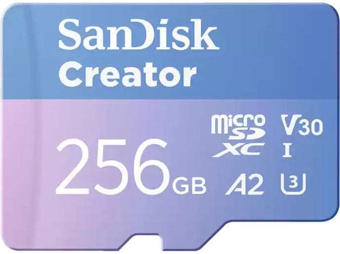 SanDisk microSDXC-Karte Creator UHS-I 256 GB Professionelle microSD UHS-I-Speicherkarte