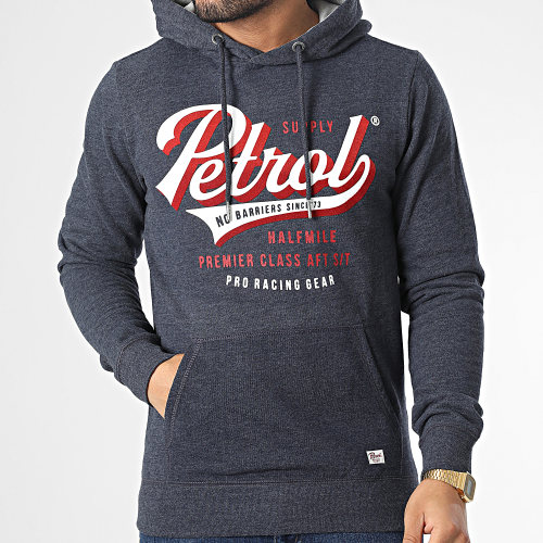 Sweat Capuche 302 Bleu Marine Chiné