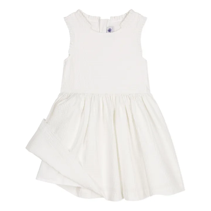 Petit Bateau Robe Meora Gauffrée | Ecru
