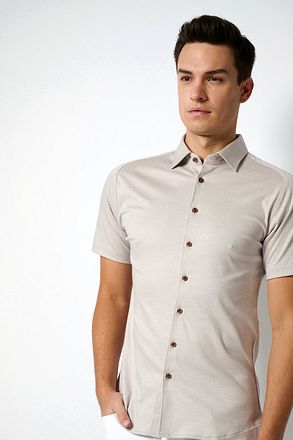 Desoto Short Sleeve Jersey Overhemd Beige 97032-3-804 kopen