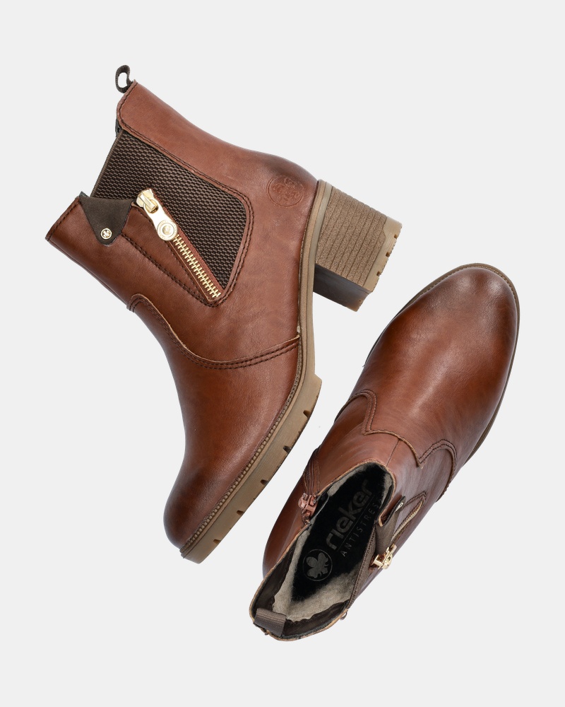 Rieker Rits- & gesloten boots  - cognac