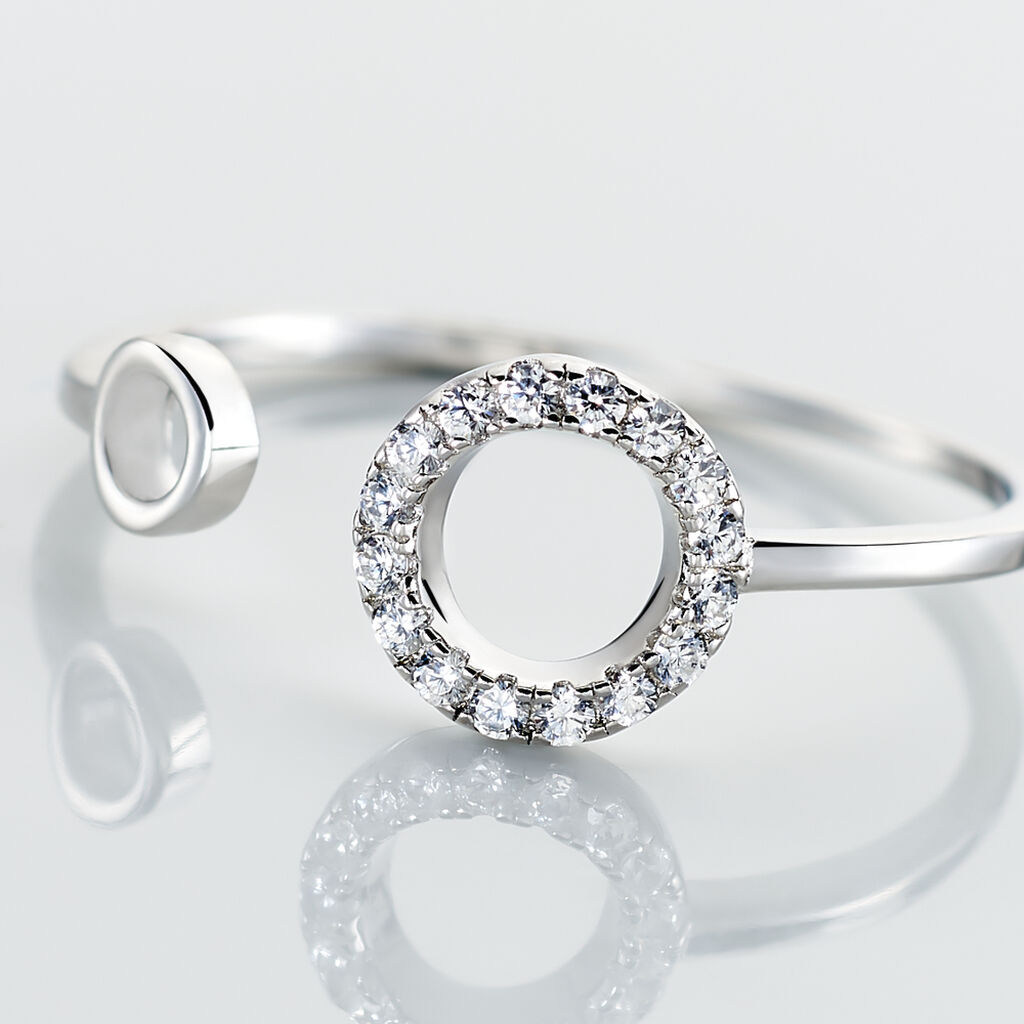 Bague Andria Argent Blanc Oxyde De Zirconium