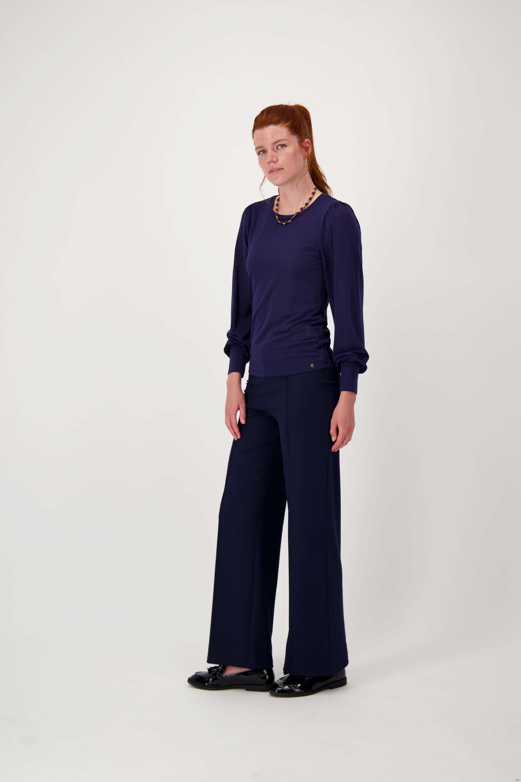 Top met lange mouwen in shimmer