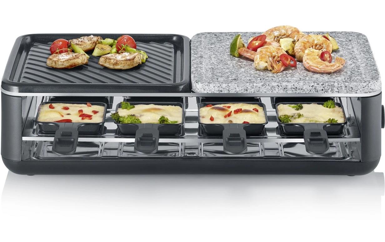 Racletteofen Black Line Lite RG 2366 8 PersonenRaclettegrill mit 1300 W Leistung