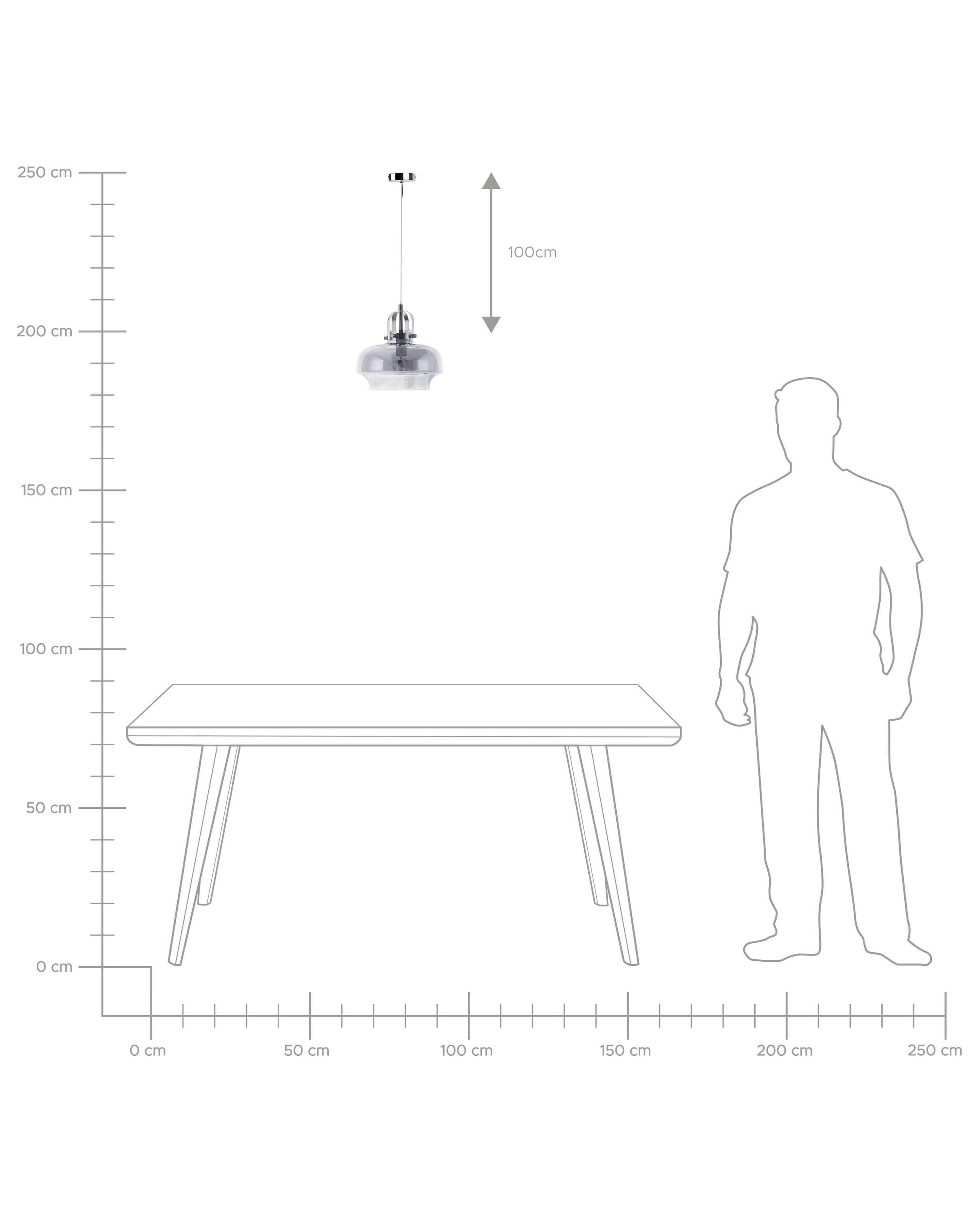 Hanglamp WILTZ Glas Lichtgrijs