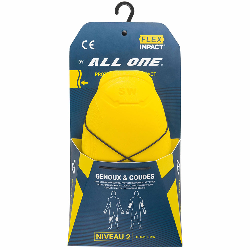 All One - Protections coudes et genoux Flex Impact niveau 2 Jaune