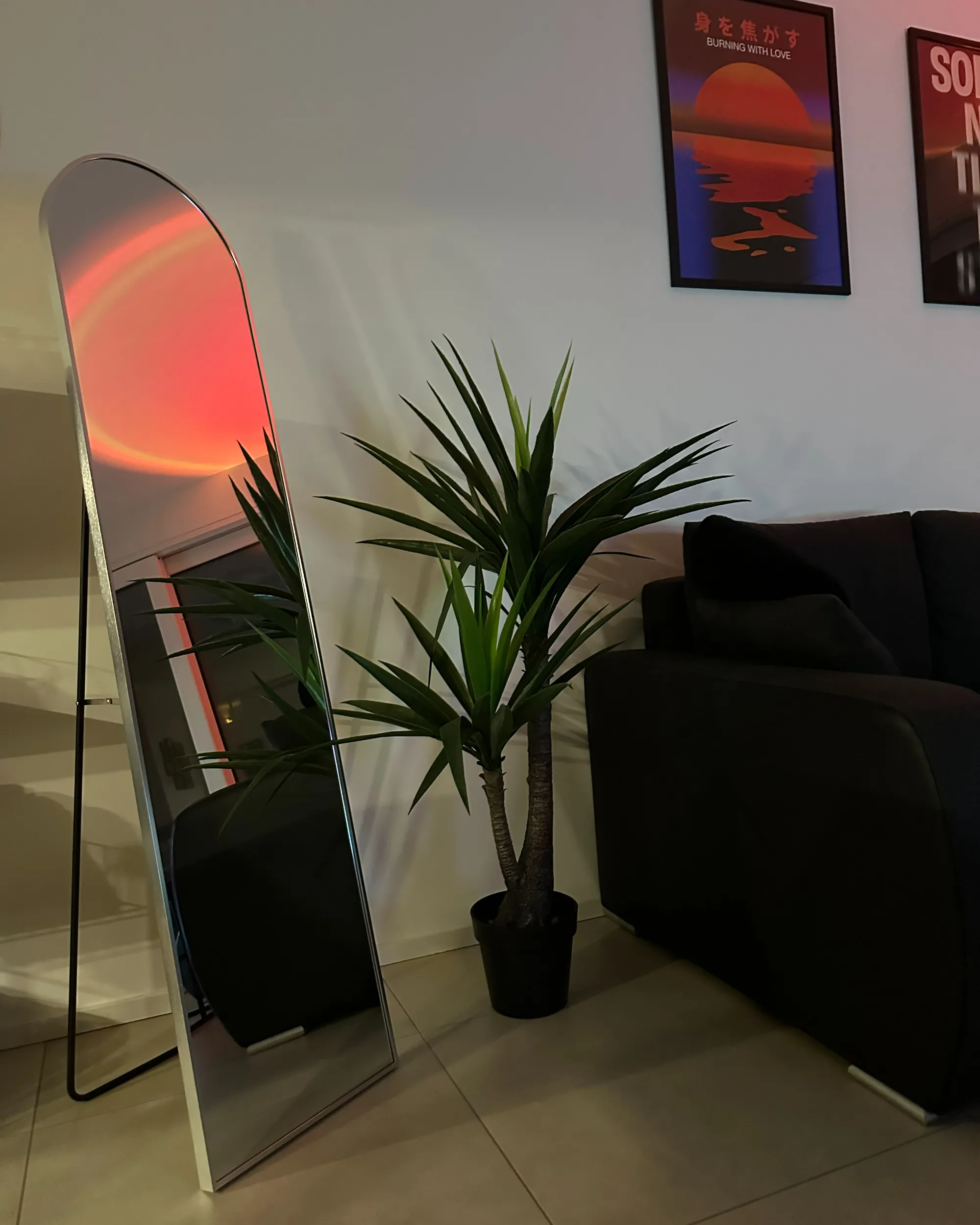 Staande spiegel BAGNOLET 150 cm Metaal Zilver