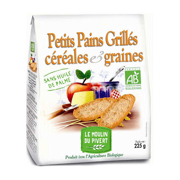 Petits pains grillés suédois céréales et graines bio