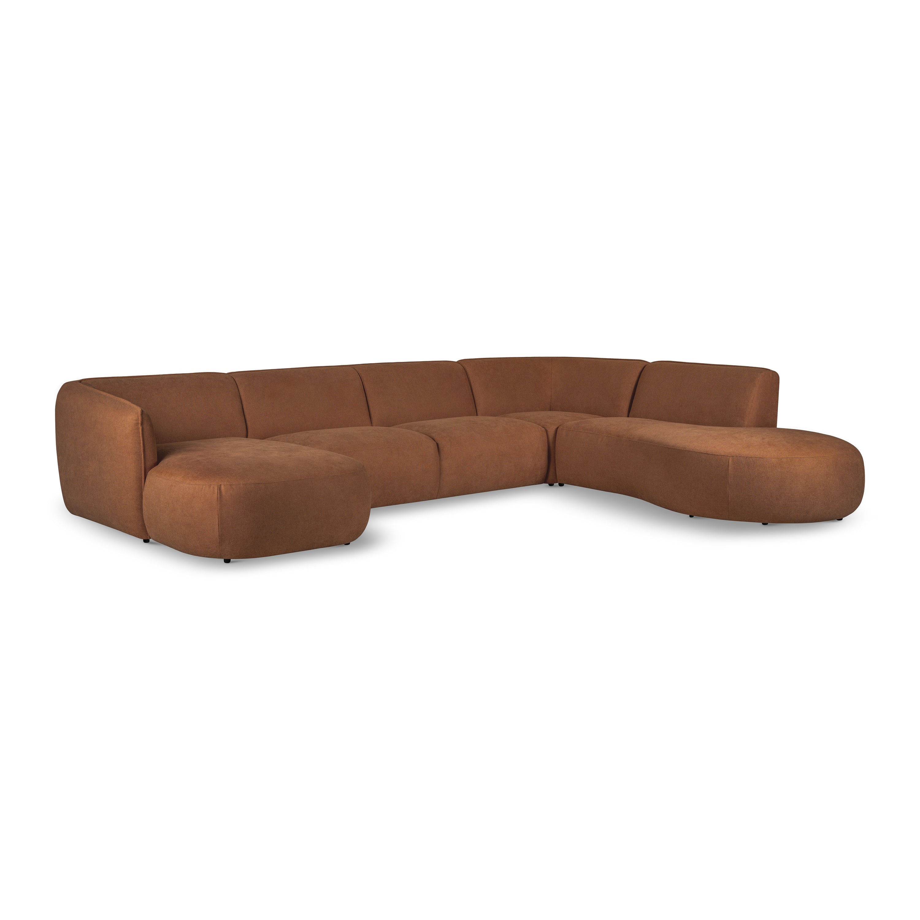by fonQ Soft U-bank Rechts - Micro Chenille - Terra