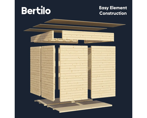 Cubo 1 tuinhuis met vloer, 234 x 121 cm, antraciet