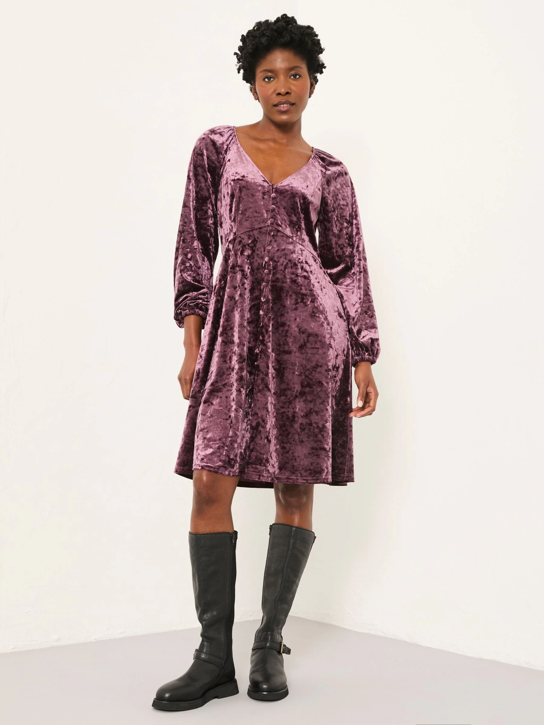 FatFace fluwelen mini-jurk
