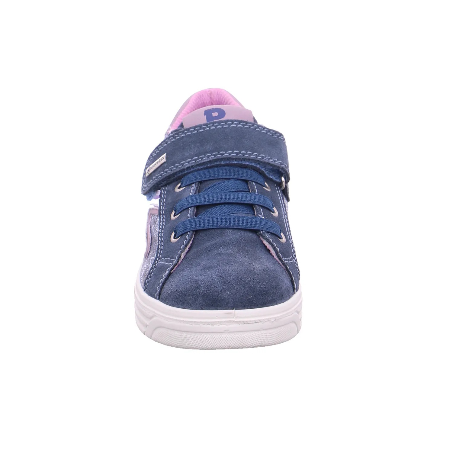 PRIMIGI Mädchen-Halbschuh Klett Blau Leder  Sneaker