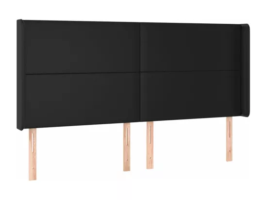 Sommier tapissier avec matelas et LED Noir 180x200cm Similicuir