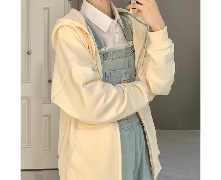 Cossita - Effen oversized hoodie met rits
