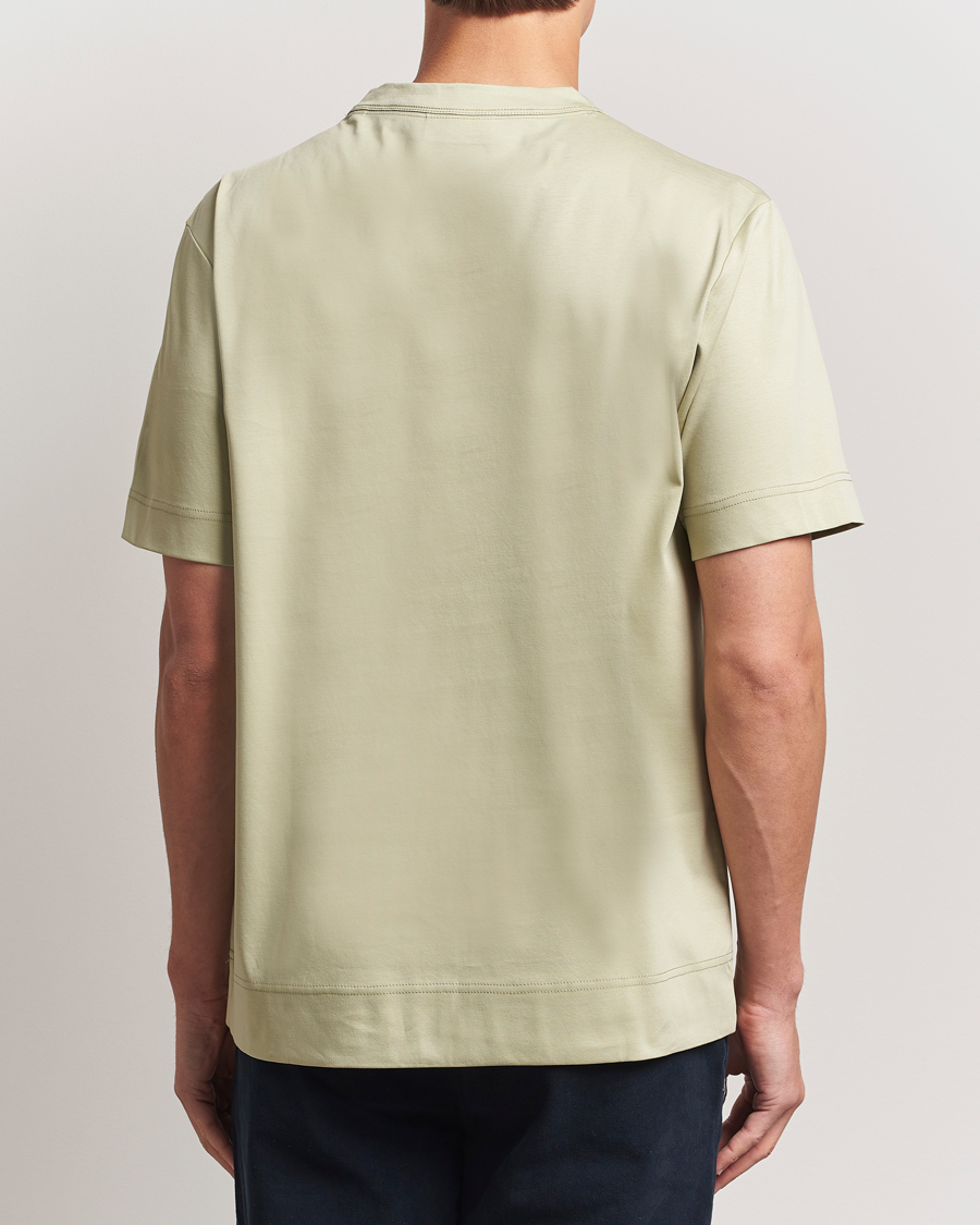 NN07 Pedro Embroidered Flower T-Shirt Sage Green