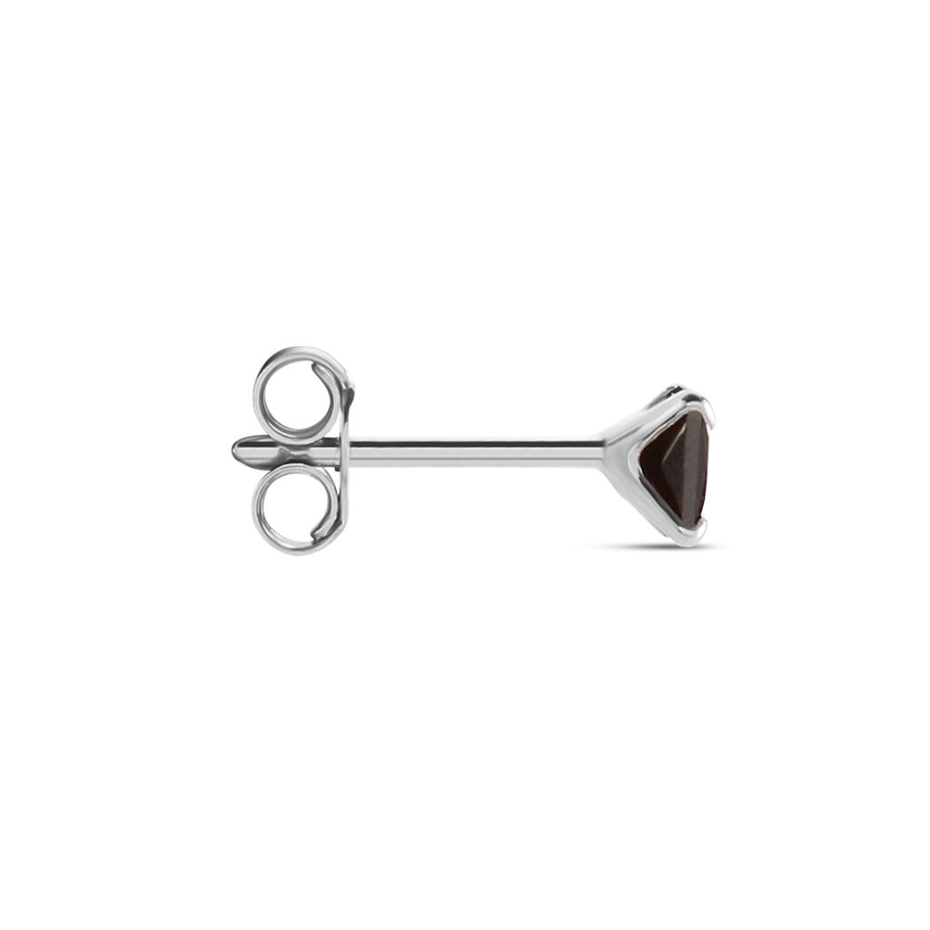 Boucles D'oreilles Puces Paco Argent Blanc Oxyde De Zirconium