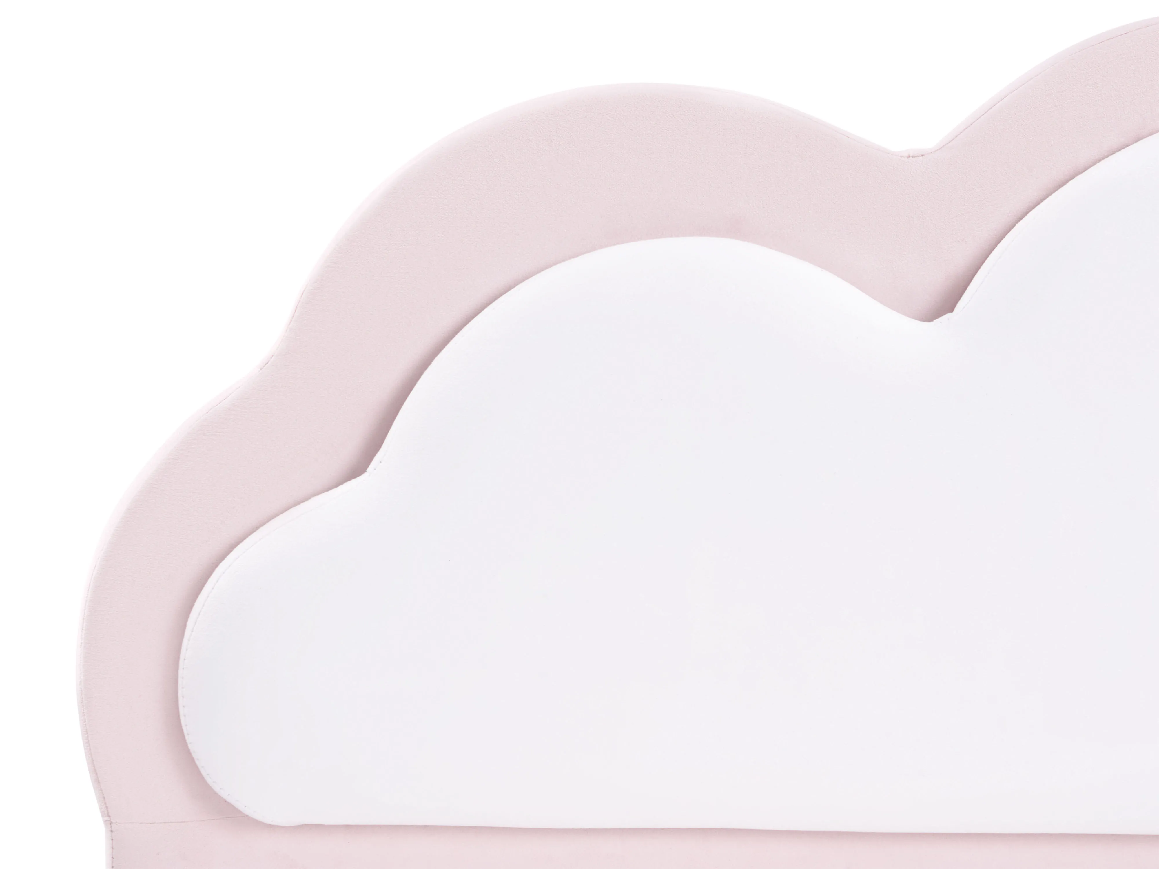 Kinderbed Wolk Fluweel MAZOU 90 x 200 cm Roze