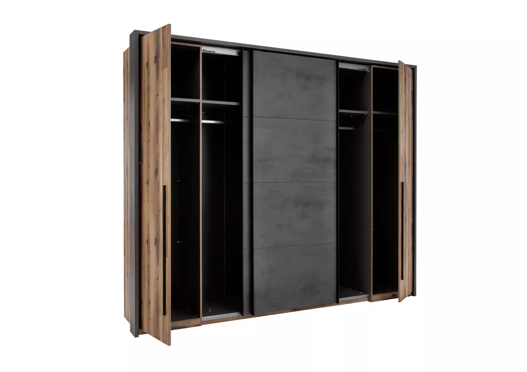 Schwebe-/Drehtürenschrank Sarnia 312 x 225 cm