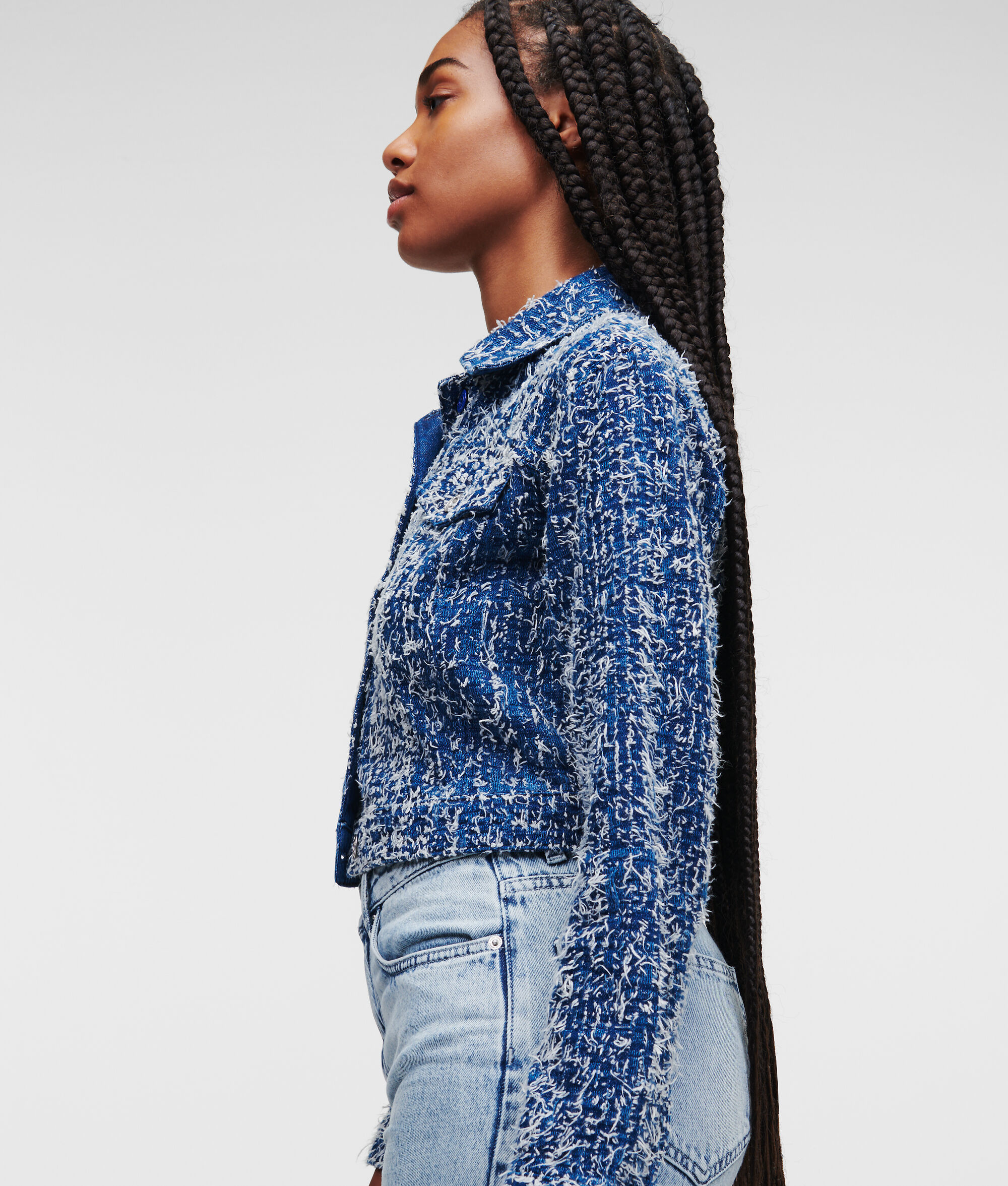 VESTE EN JEAN EN BOUCLÉ KLJ