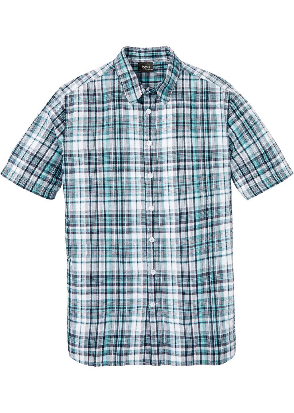 Chemise manches courtes en crépon de coton confort pour le ventre