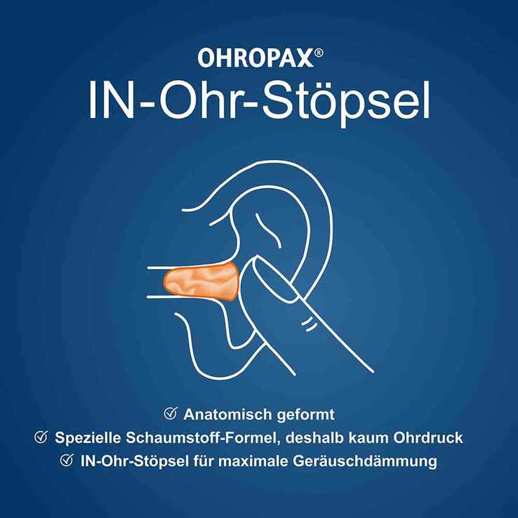 Ohropax color Schaumstoff In-Ohr Stöpsel, 8 St