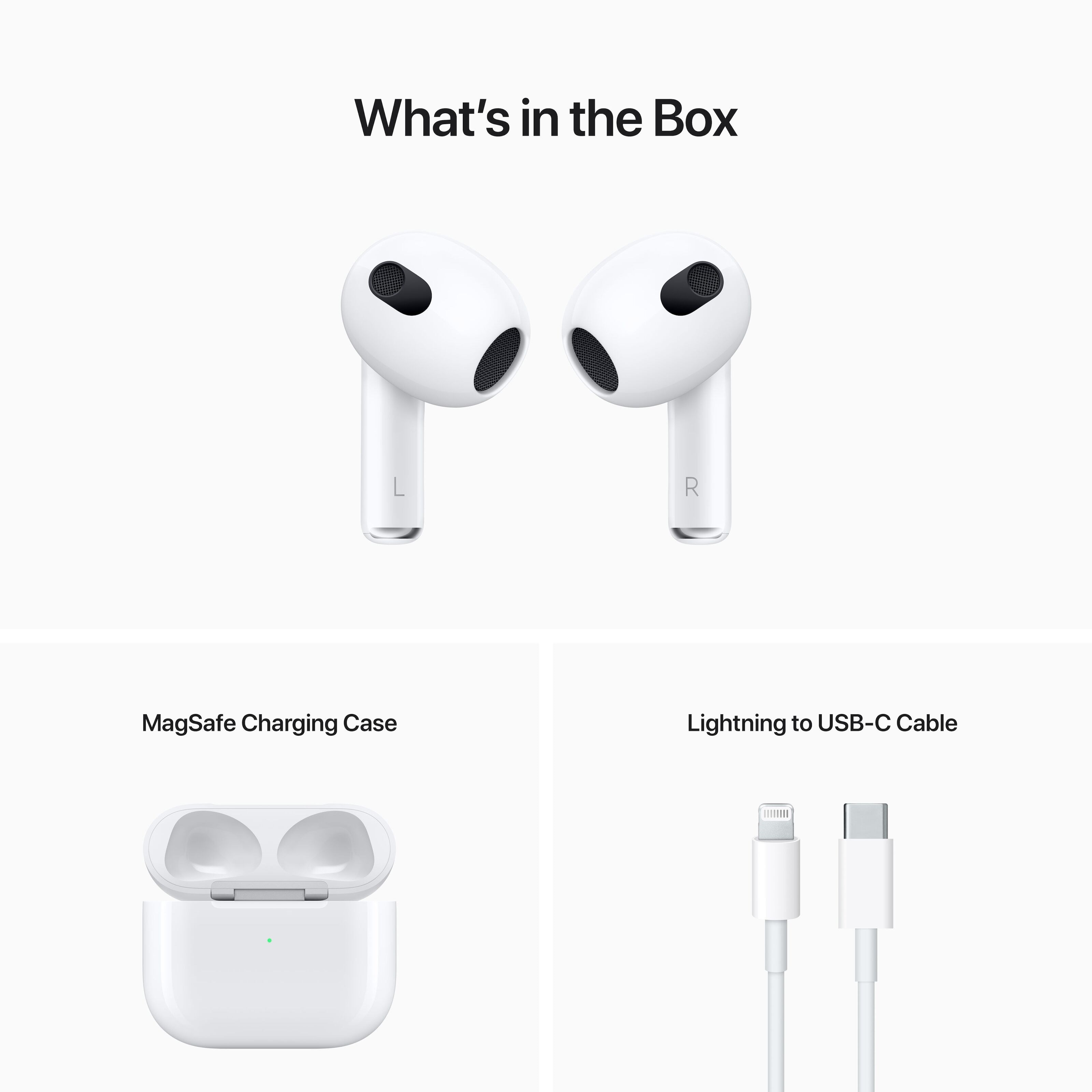 Apple AirPods (3. gen.) med MagSafe-ladeetui