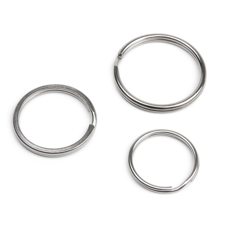 Schlüsselringe vernickelt, silber, rund