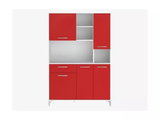 ECO Buffet de cuisine L 120 cm - Rouge mat