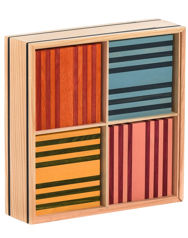 Holzbauplättchen OCTOCOLOR 100-teilig in 8 Farben