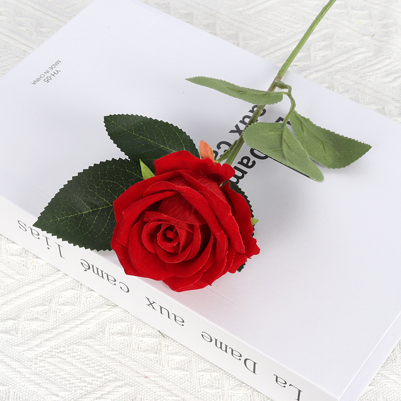 (10er Set) Romantische Deko Rosen Party Accessoire Kunstblumen Rosenstrauss für Hochzeiten / Valentinstag - Rot