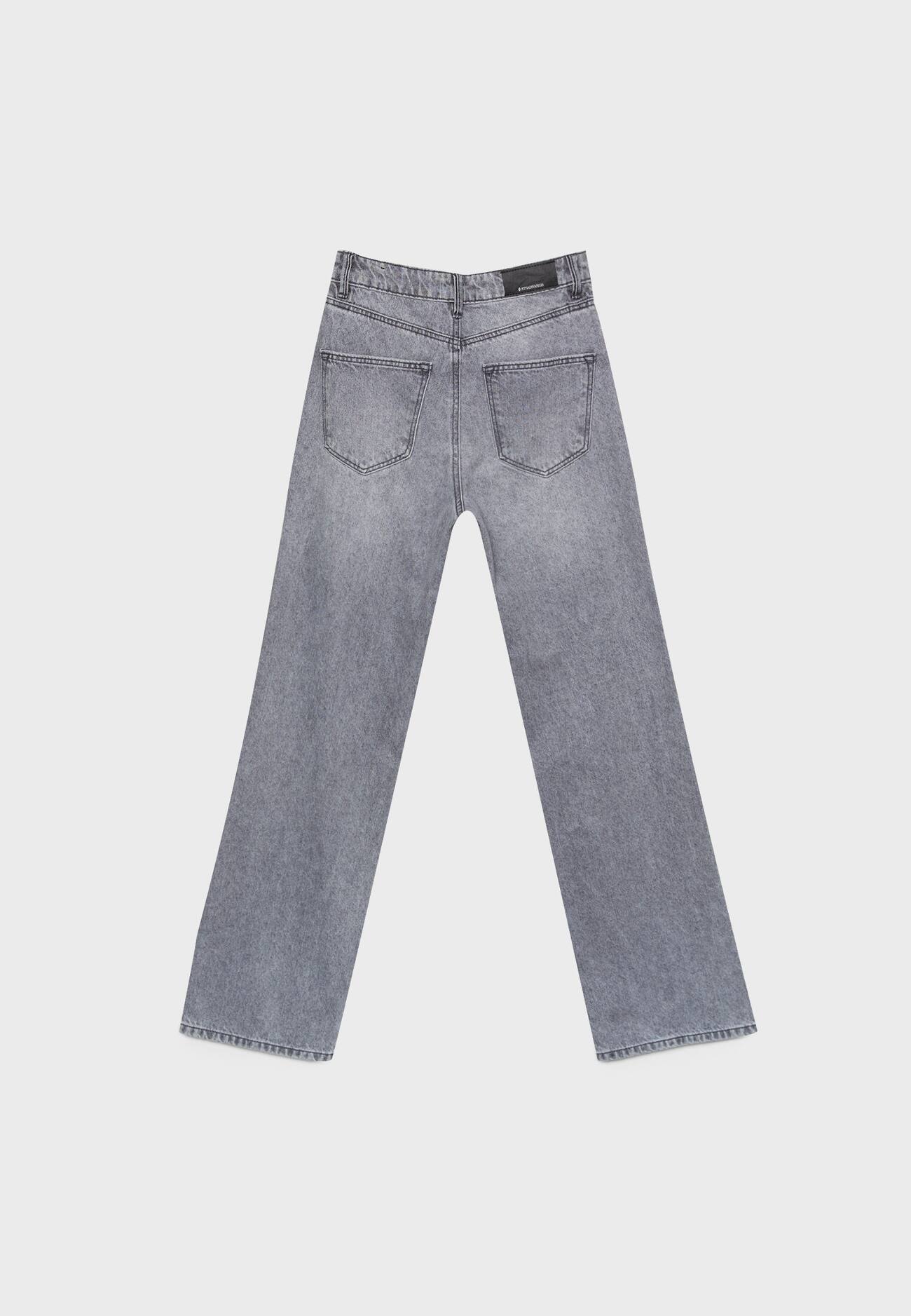 calça jeans D92 reta de perna larga