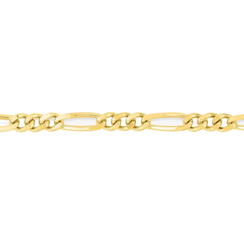 Bracelet Mixte 18 cm - Cheval Alterné - Or 18 Carats - Largeur 2 mm
