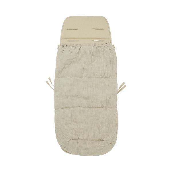Meyco Baby Buggy Voetenzak en Inlegger - Uni - Sand - 45x130 cm