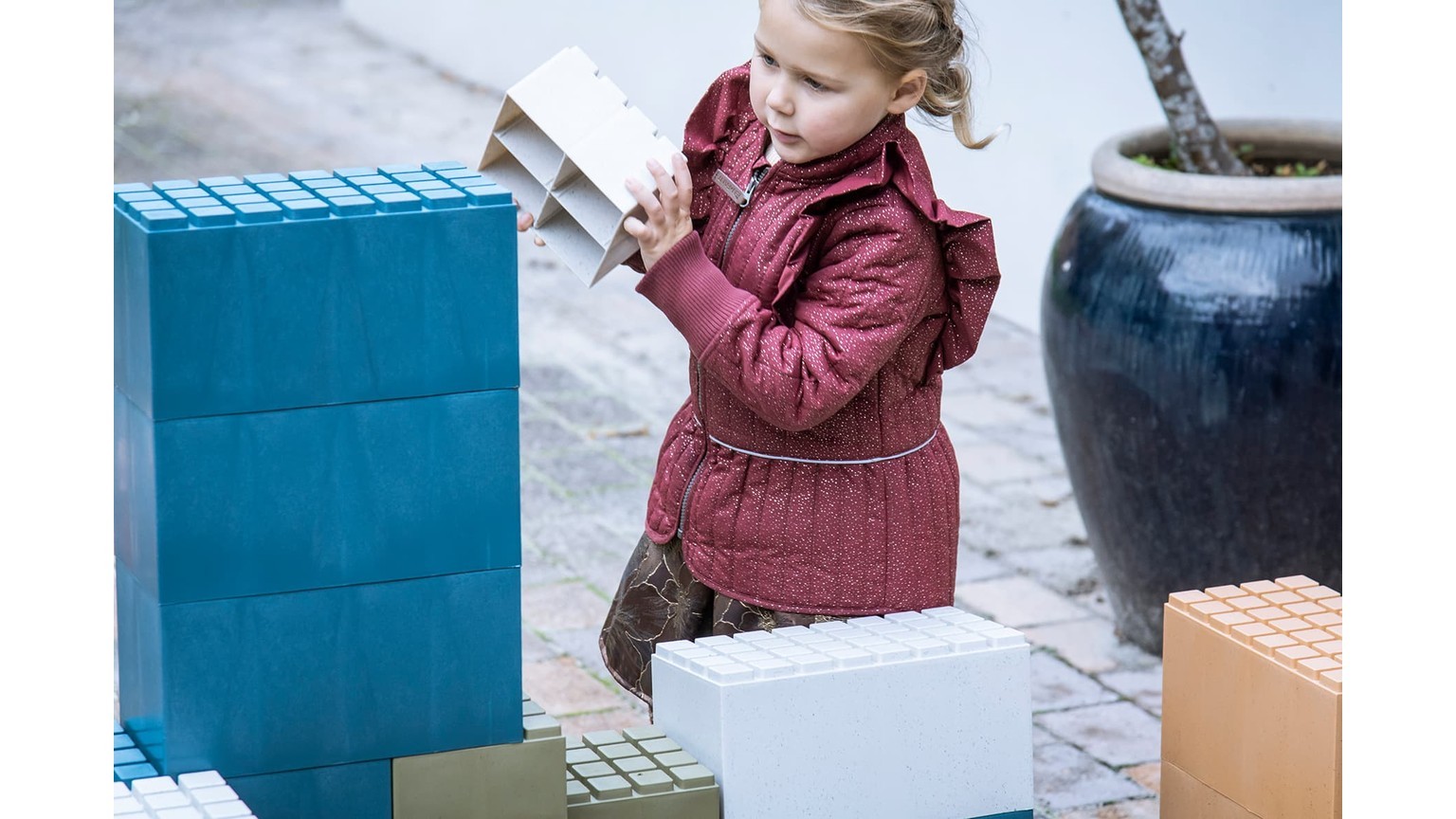 Dantoy - Byggeklodser - Blå og Grå