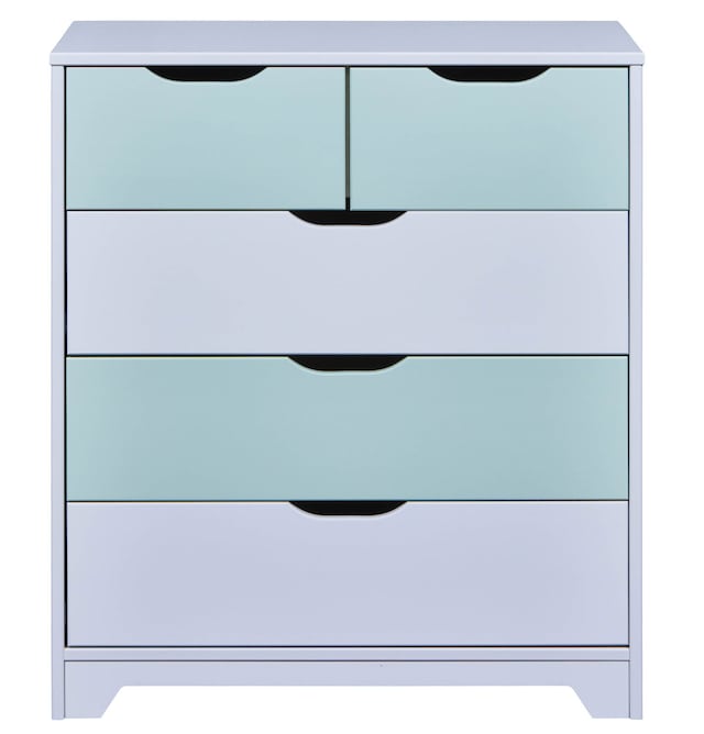 Kommode Kilian weiß/pastellgrün 82x92x40,3 cm