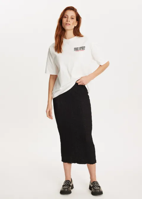 T-shirt met print Texas off-white (WIT.O)