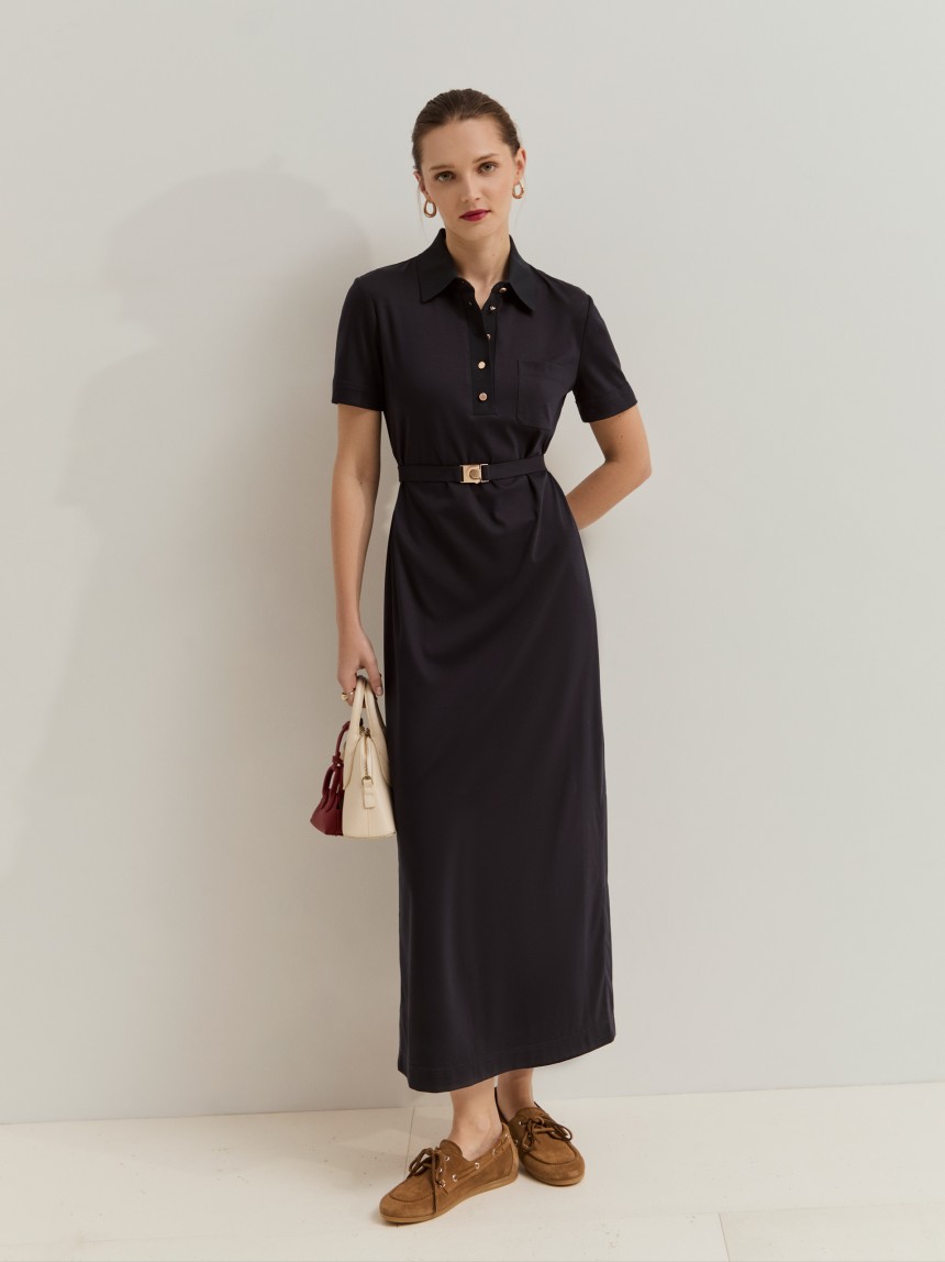 Vestido comprido em algodão