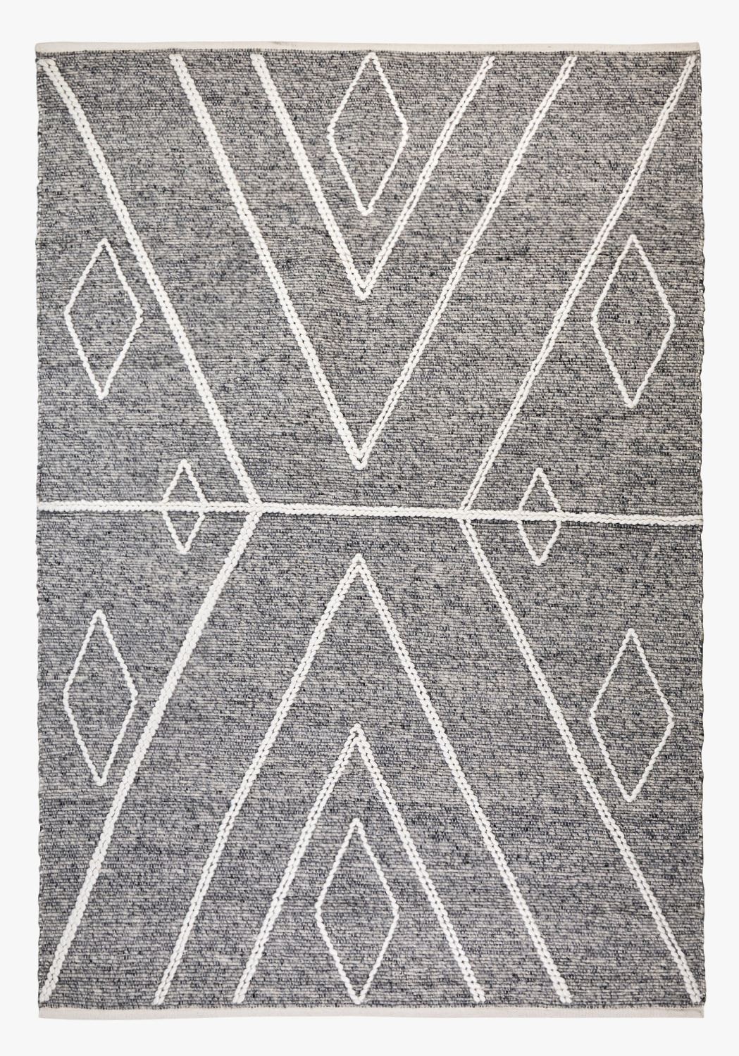 Ullteppe mørk grå - 160x230 cm