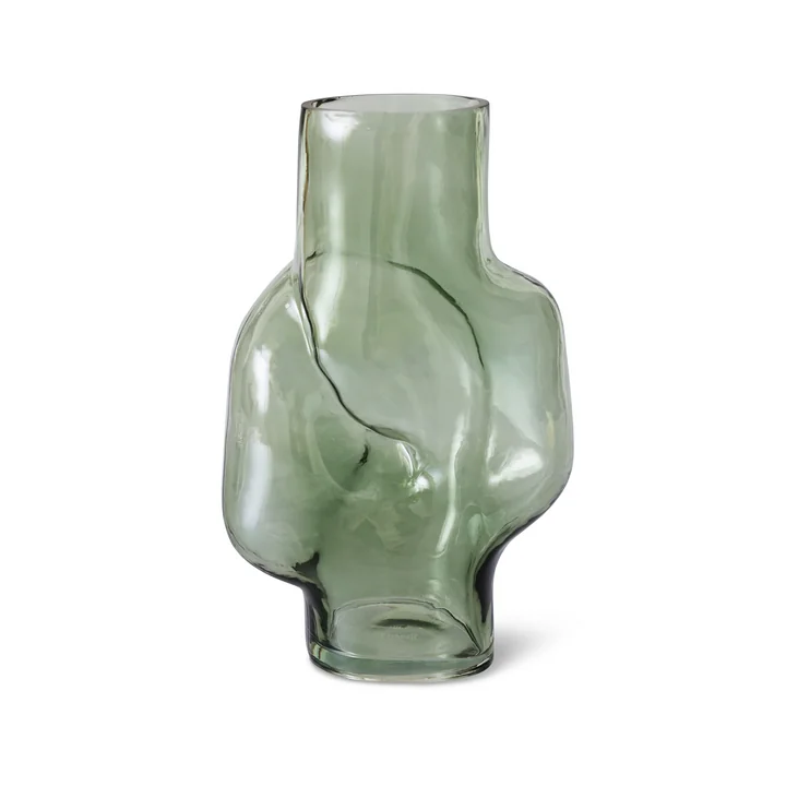 HKliving - Gleam Glasvase high, olive