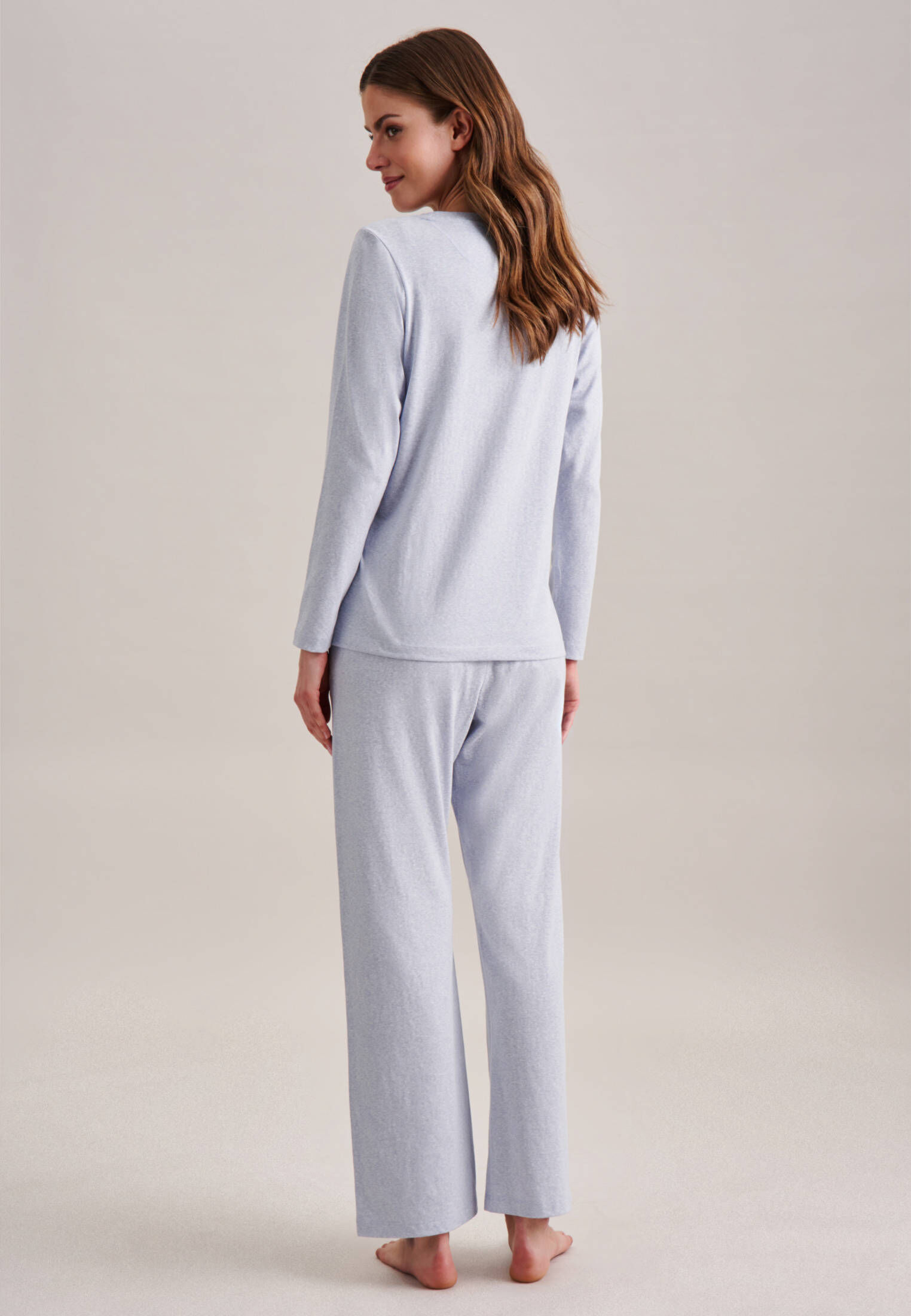 Seidensticker| Damen Pyjama Schwarze Rose
