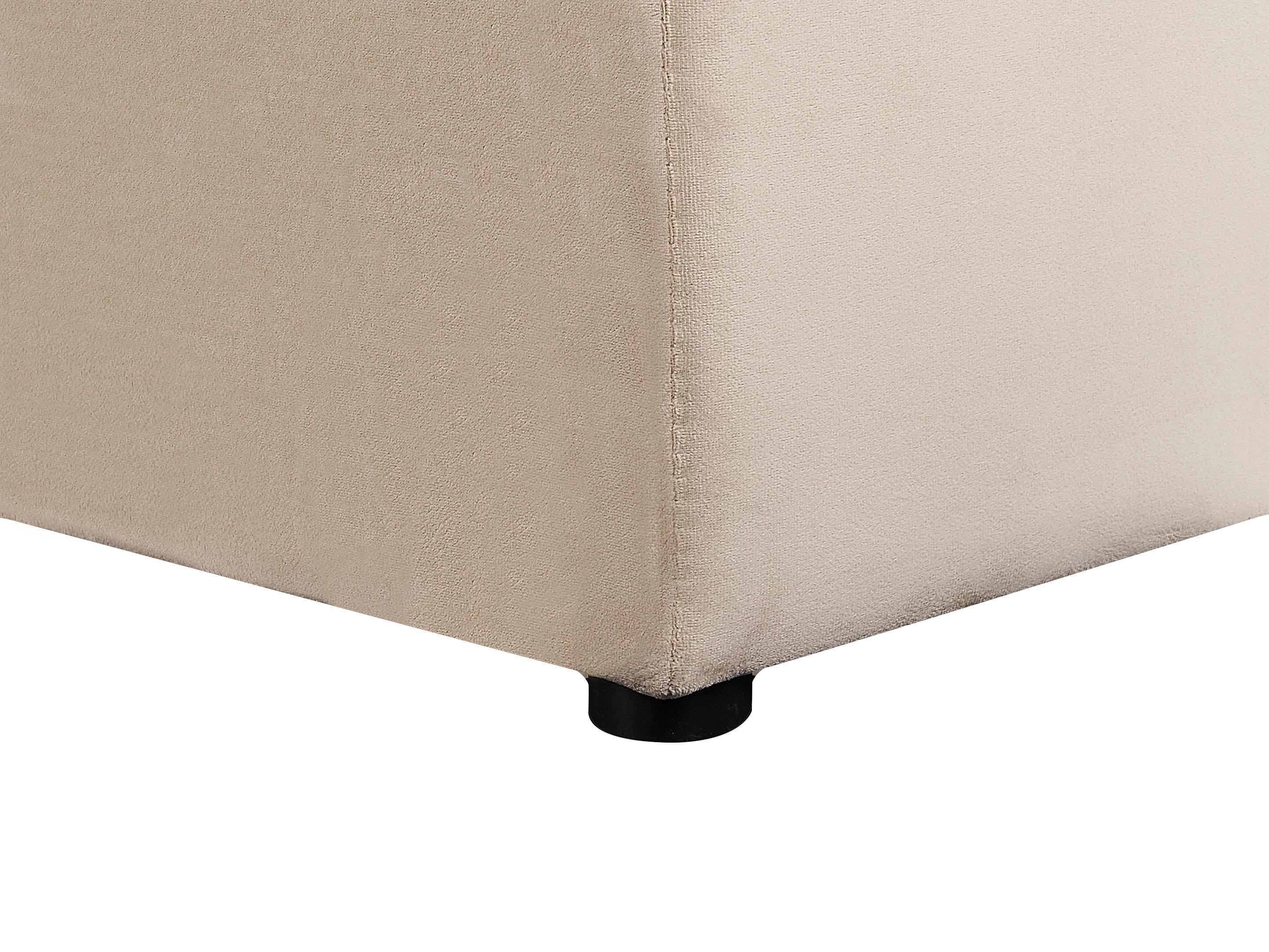 Waterbed met opbergbank Fluweel NOYERS 180 x 200 cm Beige