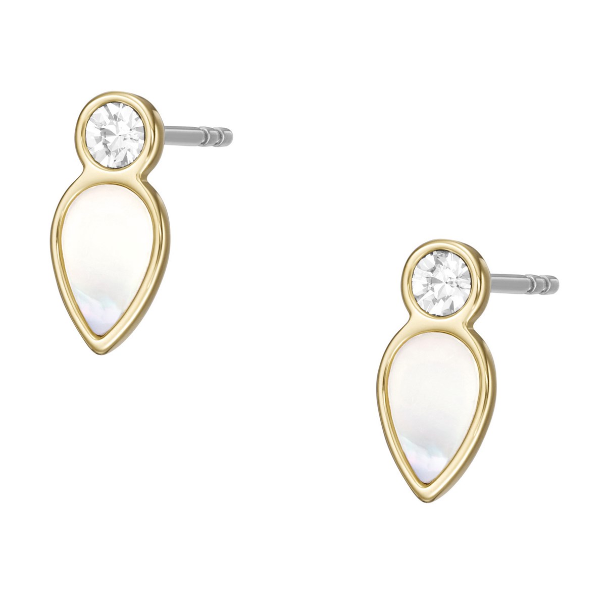 Boucles d'oreilles Fossil Teardrop en nacre