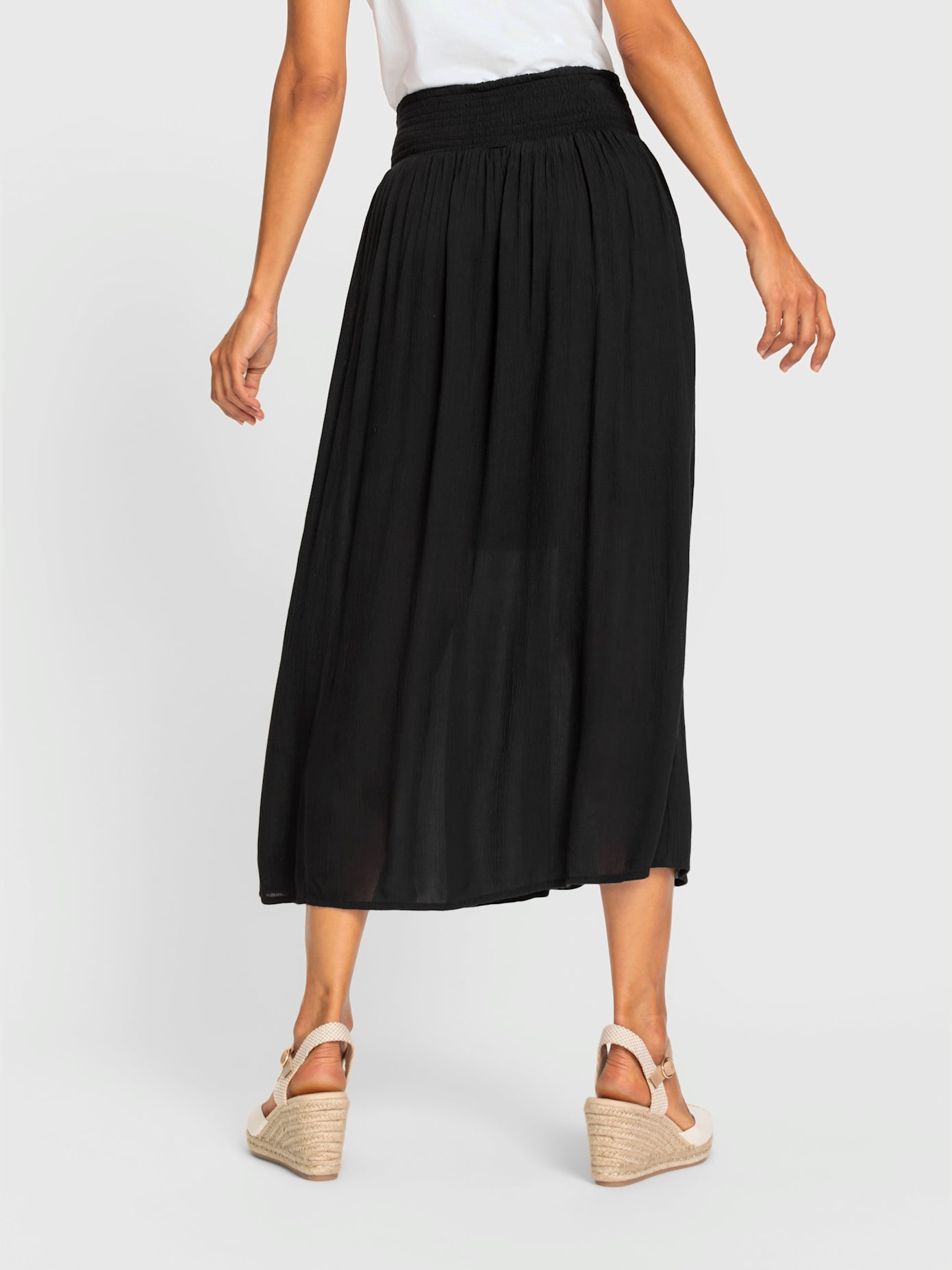 Jupe tissée pure viscose