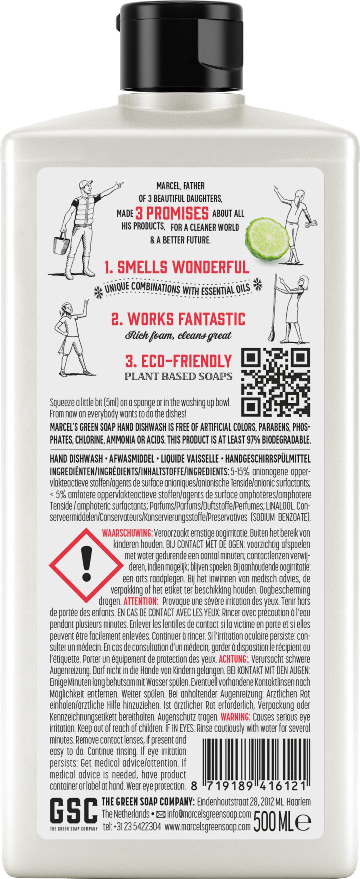 Marcel's Green Soap afwasmiddel Radijs en Bergamot 500 ml
